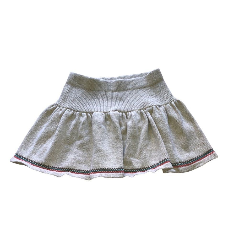 Zara Tan Knit Skater Skirt